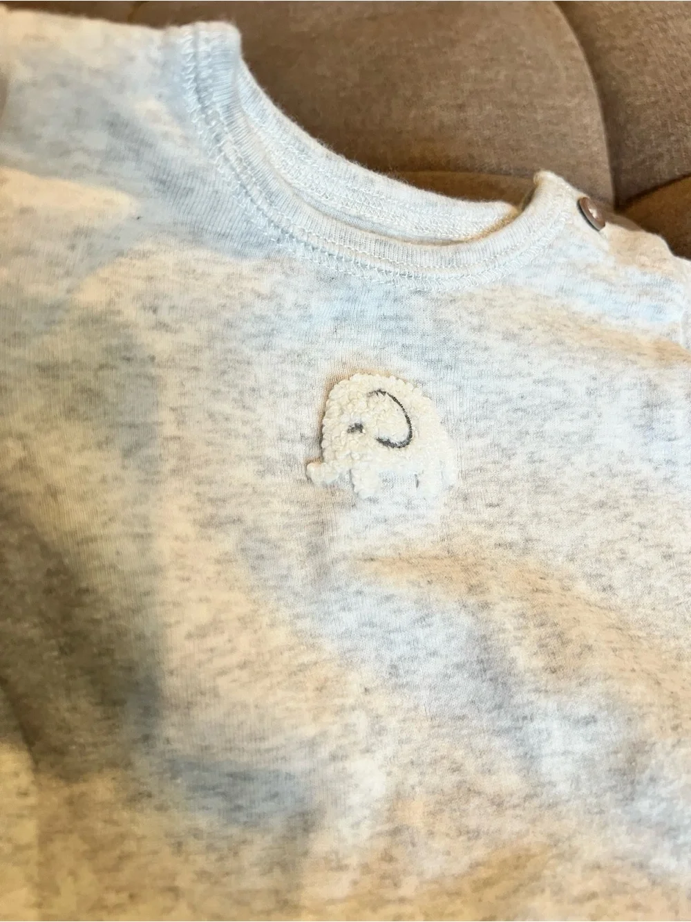 Carter's Light Gray Elephant Two-Piece Comfy Set